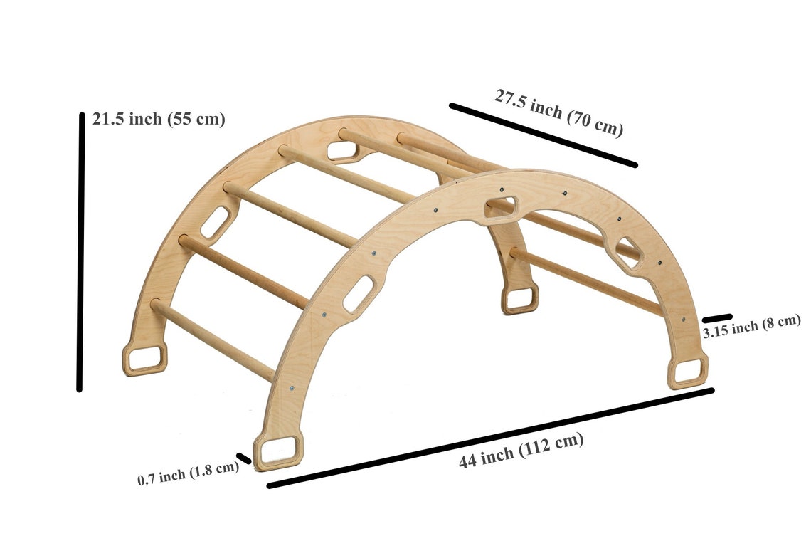 4 Pieces Montessori Climbing Arch/Rocker With XL Cushion