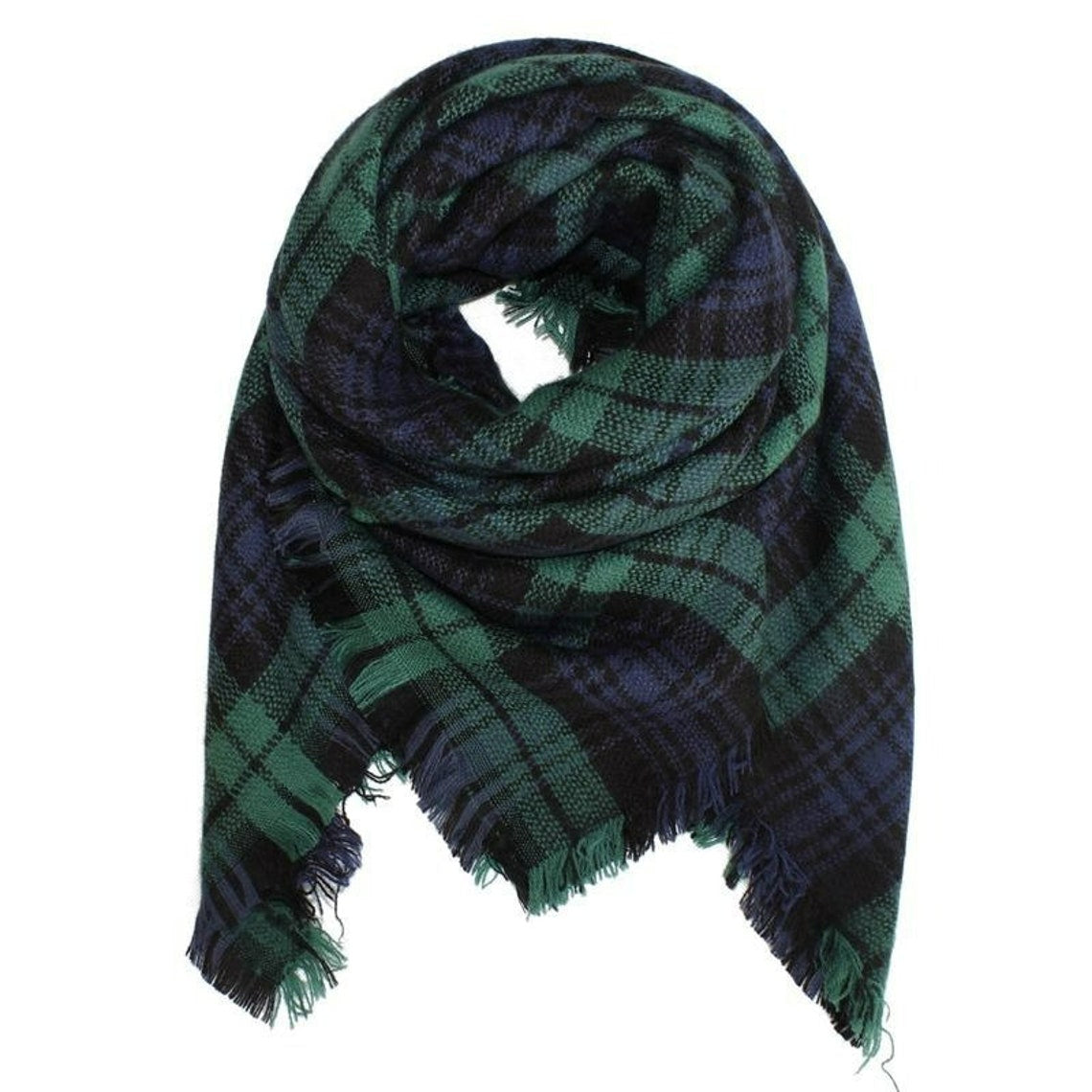 Girls Boys Stylish Plaid Blanket Scarf