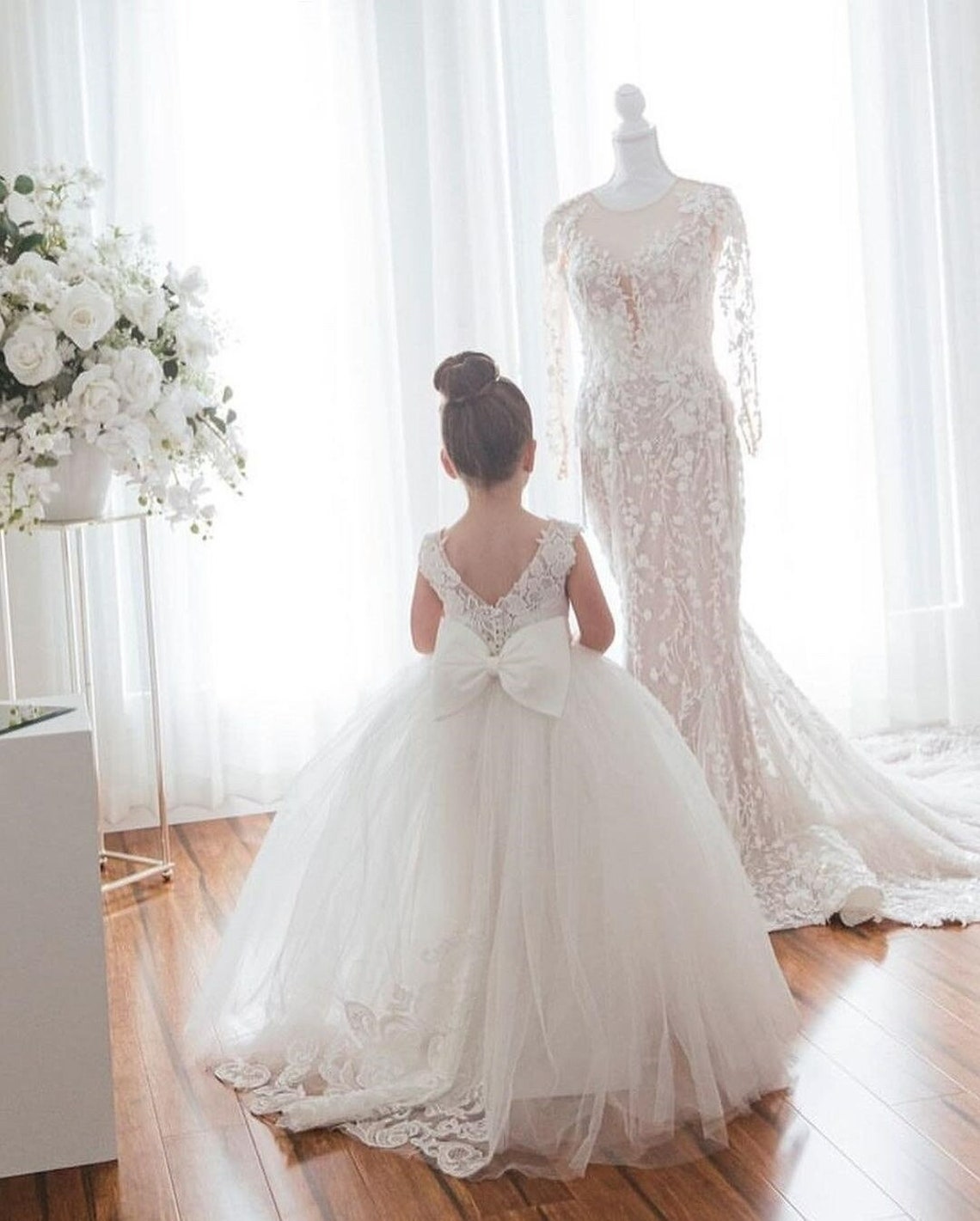 Tulleparty  Lace Flower Girl Dress &  Princess Gown