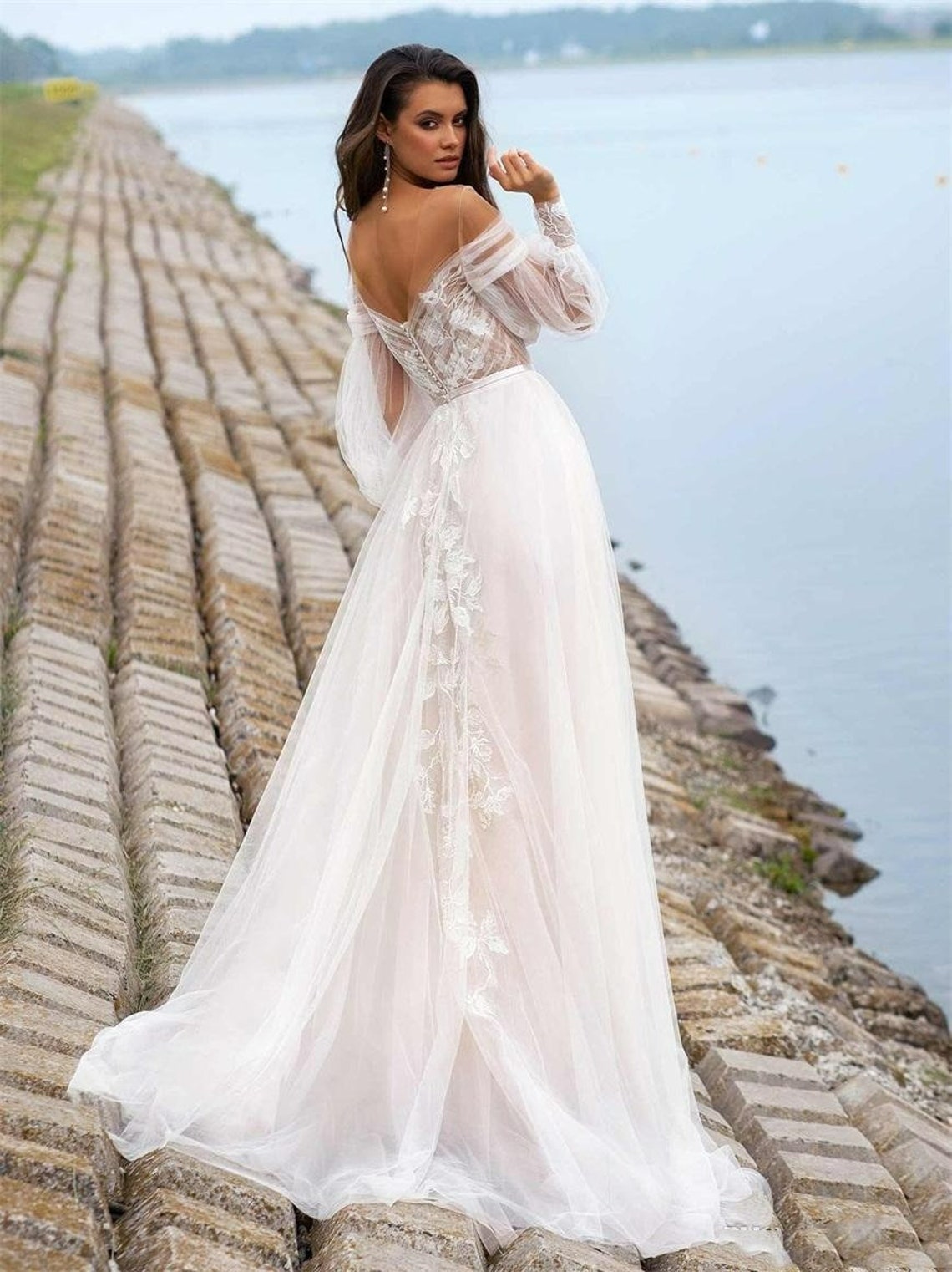 Strapless A-line Wedding Dresses,Custom Made Bridal Dress DTB120 –  DressesTailor